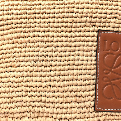 Loewe Calfskin Raffia Paulas Ibiza Pochette Bag Natural Tan 8 of 10