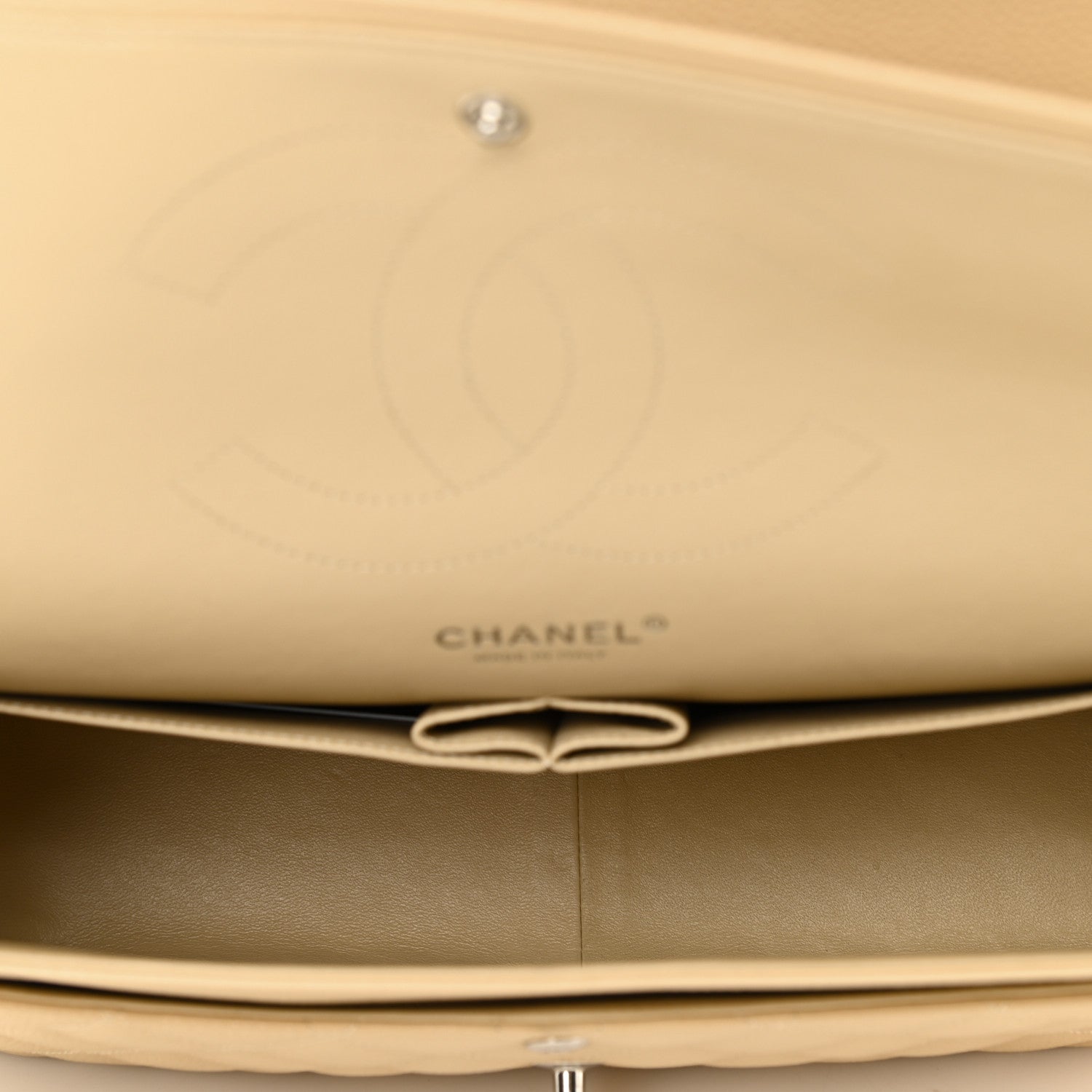 Chanel Caviar Quilted Jumbo Double Flap Light Beige 5 of 11
