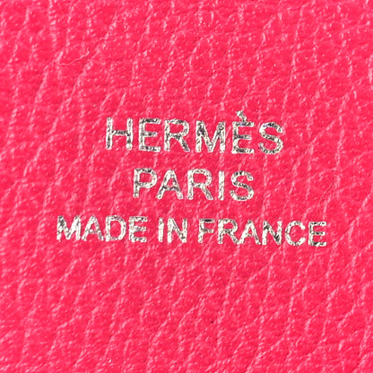 Hermes Evercolor Calvi Card Case Framboise 6 of 7