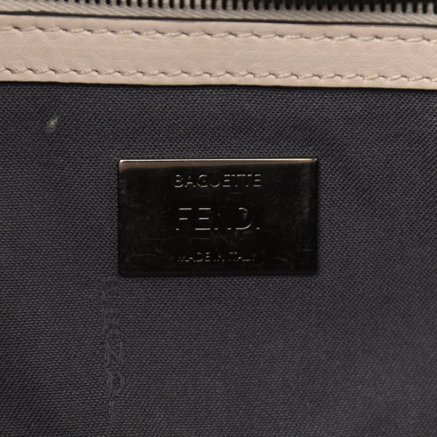 Fendi Vitello Dolce Lace Up Baguette Camelia 5 of 14