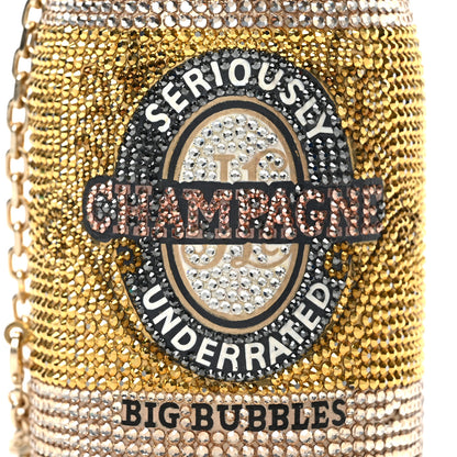 Judith Leiber Crystal Champagne Bottle Big Bubbles Minaudiere Clutch 7 of 10
