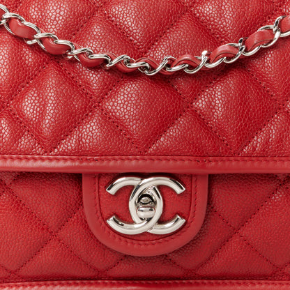 Chanel Caviar Quilted Medium French Riviera Flap Red 9 of 11