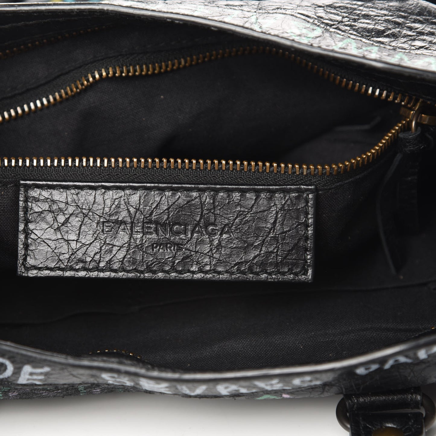 Agneau Graffiti All Over Classic Hardware S City Black Multicolor
