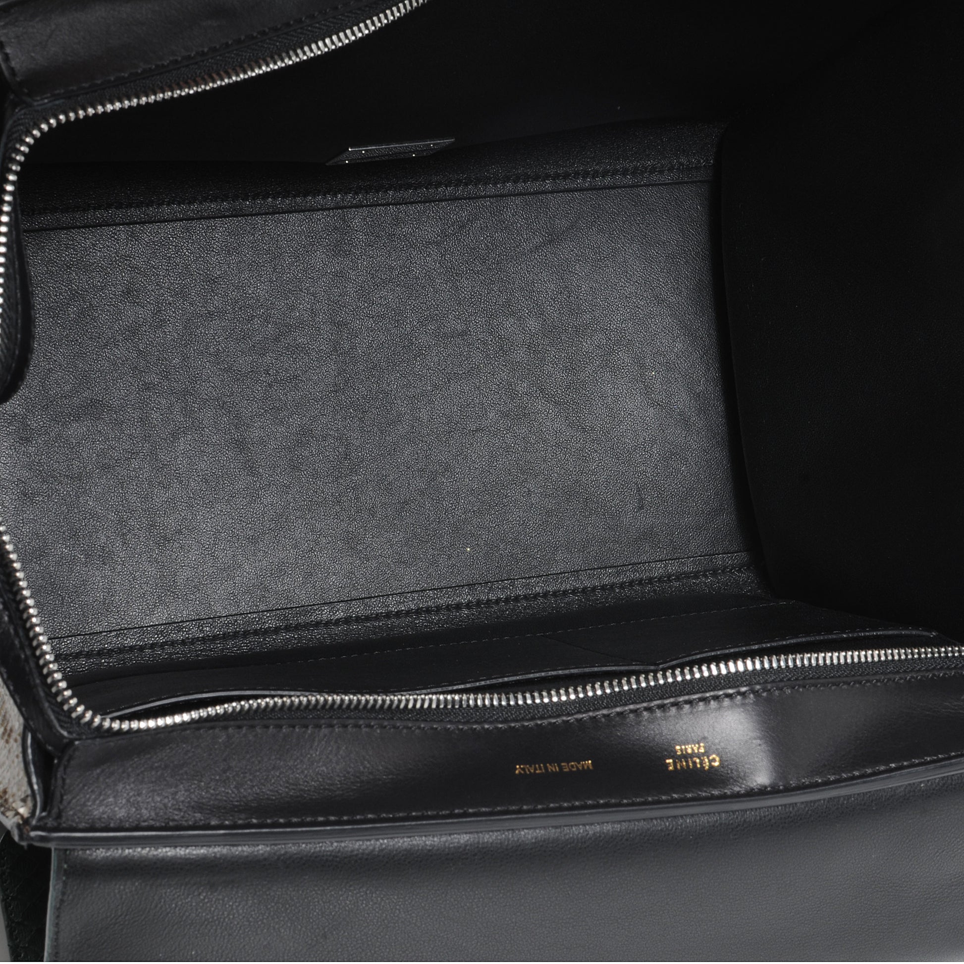 Celine Python and Calfskin Small Trapeze Emerald Natural 5 of 7