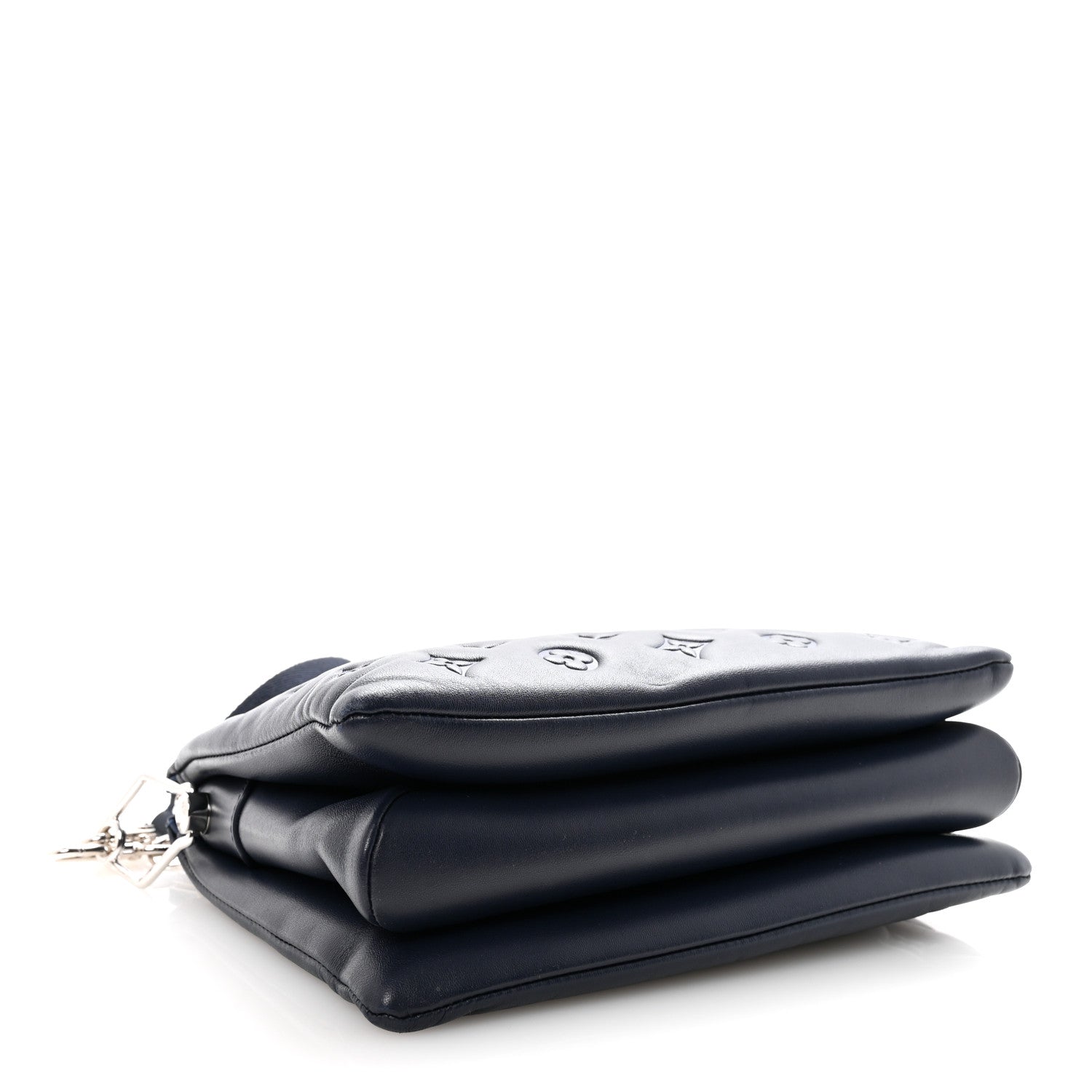 Louis Vuitton Lambskin Embossed Monogram Coussin PM Navy 4 of 9