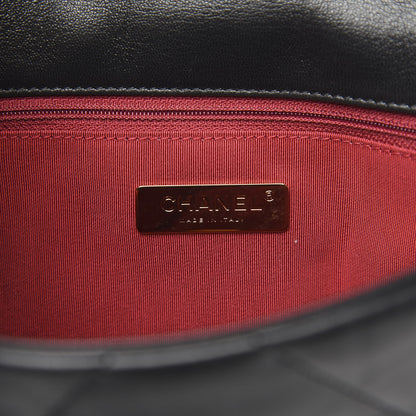 Chanel Goatskin Quilted Medium 19 Flap Black 7 of 12