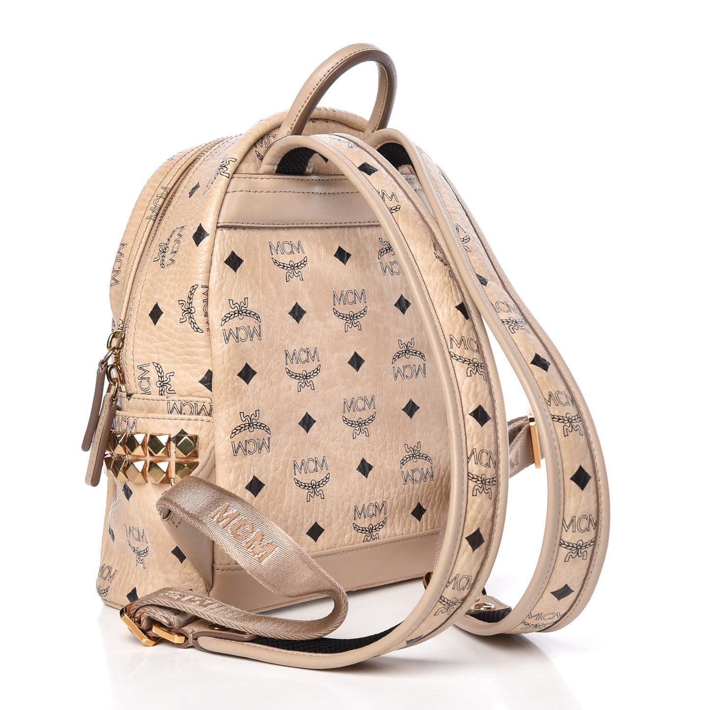 Visetos Side Stud Mini Stark Backpack Beige