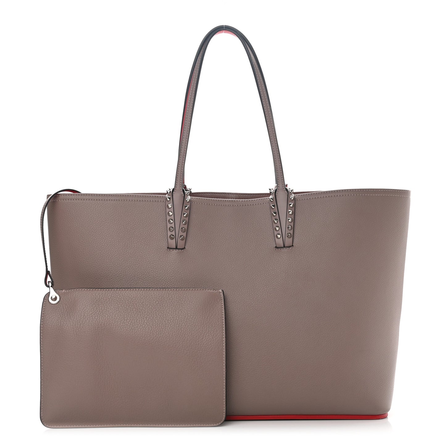 Calfskin Spikes East West Cabata Tote Brown