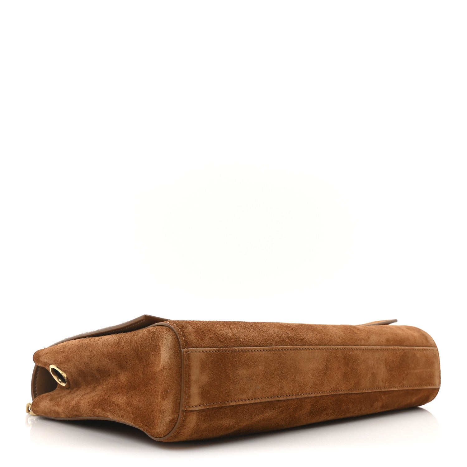 Saint Laurent Smooth Calfskin Suede Medium Reversible Monogram Kate Satchel Light Ochre 4 of 10