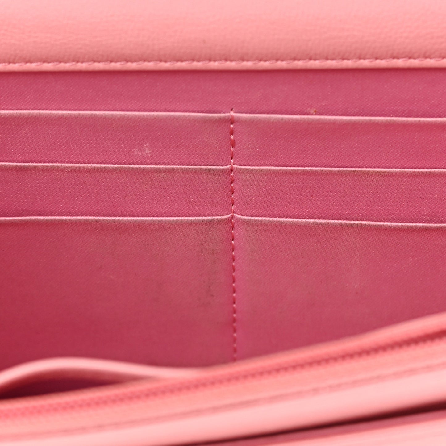 Lambskin Camellia Embossed Wallet On Chain WOC Pink