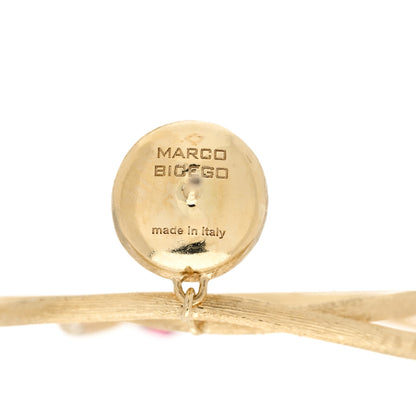 Marco Bicego 18K Yellow Gold Multi Gemstone Jaipur Color Drop Hoop Earrings 4 of 4