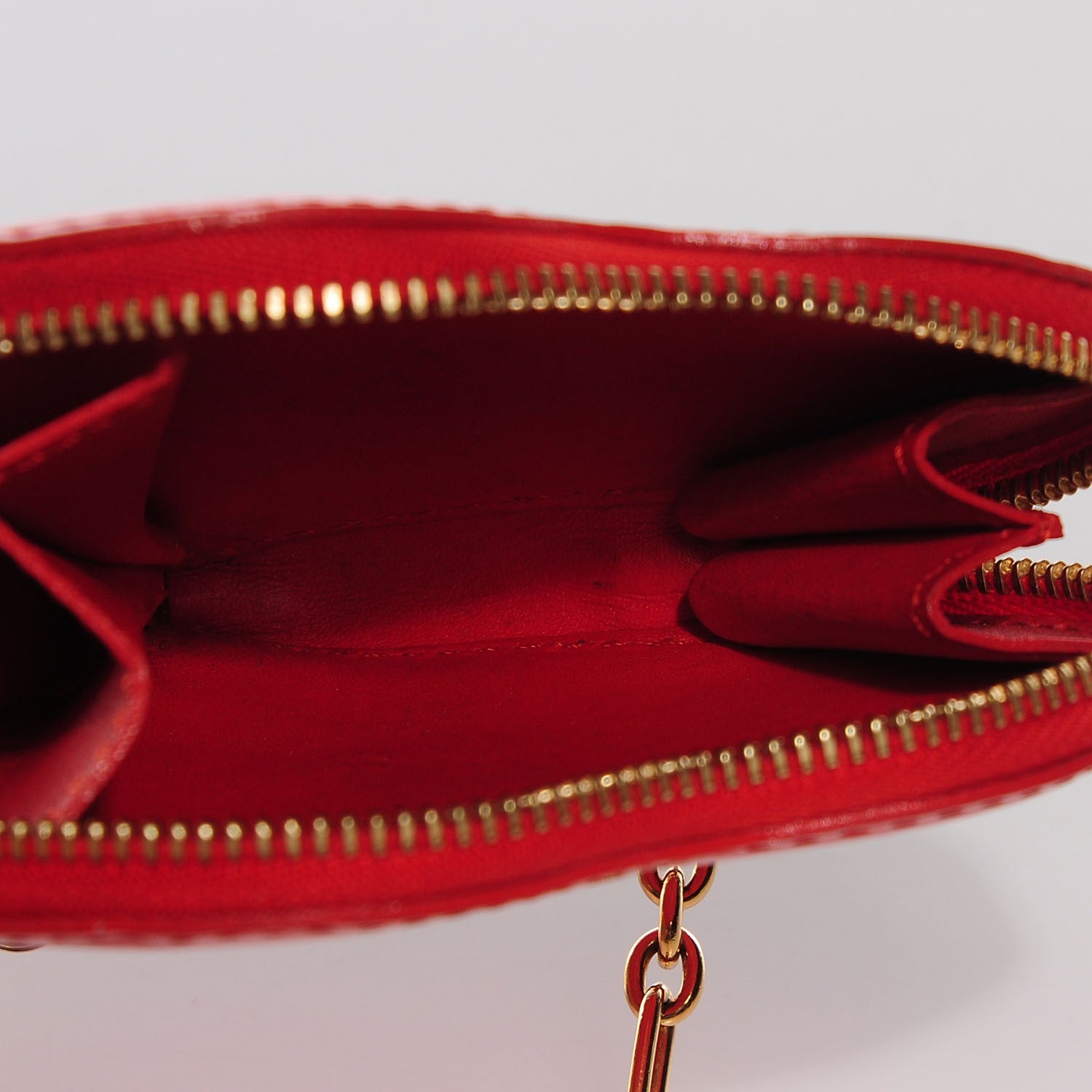 Louis Vuitton Vernis Heart Coin Purse Orange Sunset 7 of 7