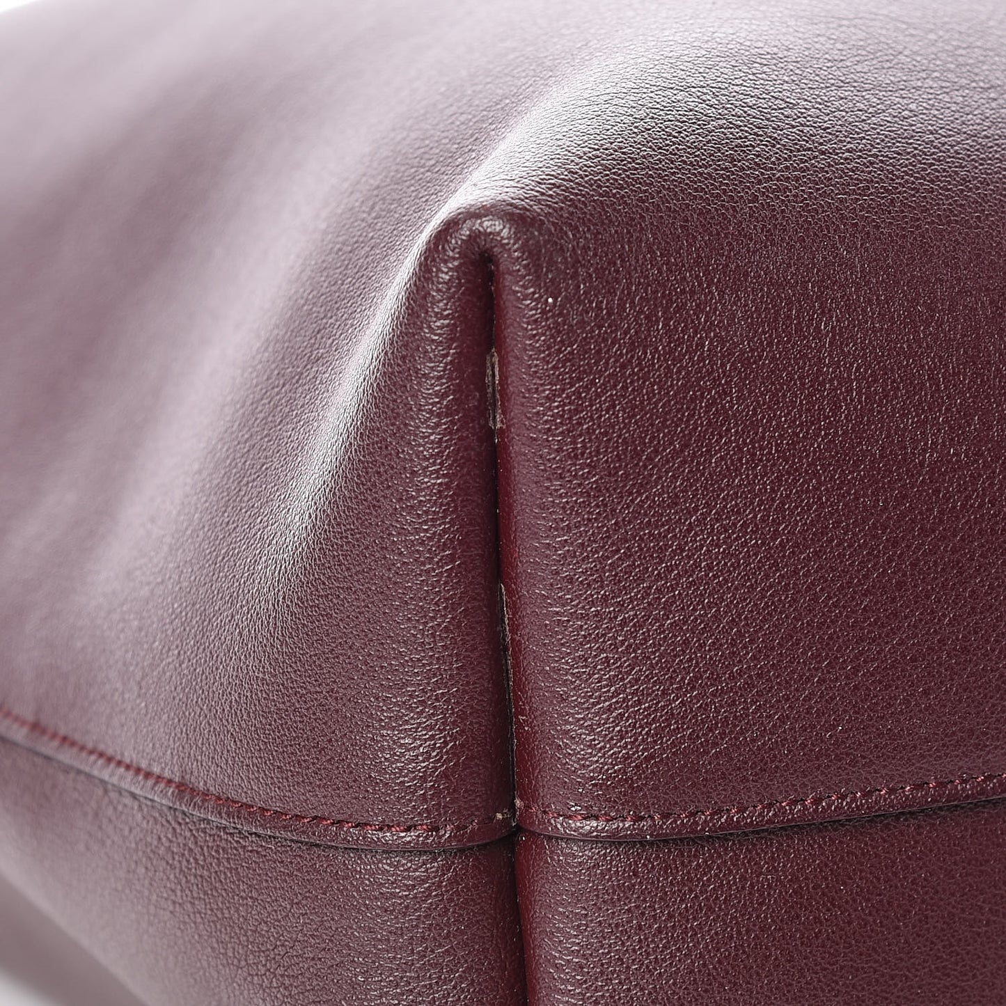 Calfskin Large Shopping Tote Bordeaux