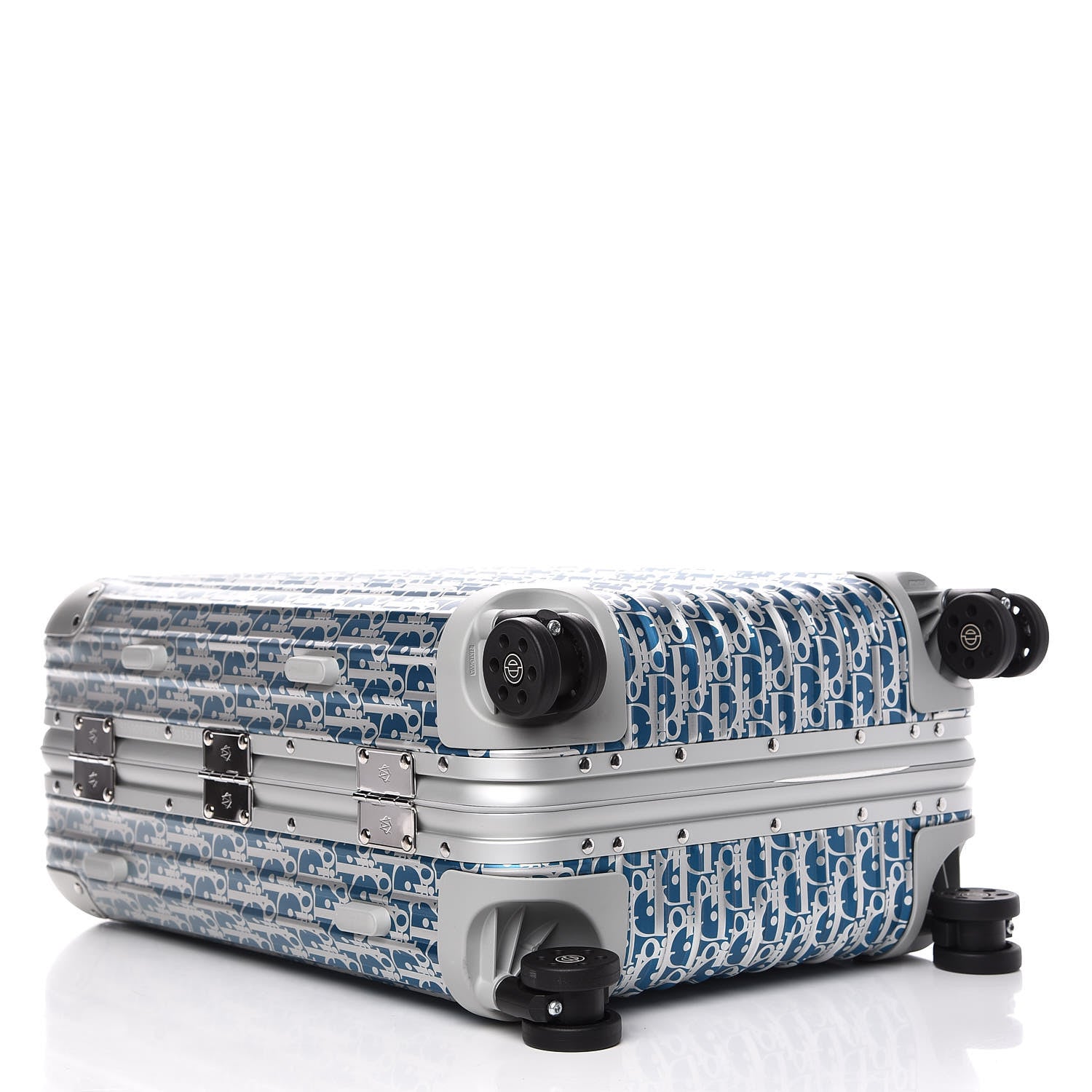 Christian Dior X RIMOWA Aluminum Gradient Cabin Luggage Blue Multi 7 of 12