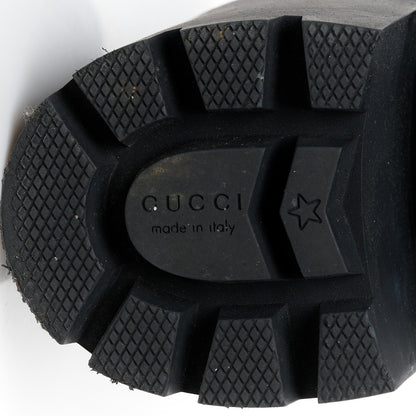 Gucci Apollo Calfskin GG Supreme Nappa Samoa Quilted Lace Up Ankle Boots 37 Black 7 of 11