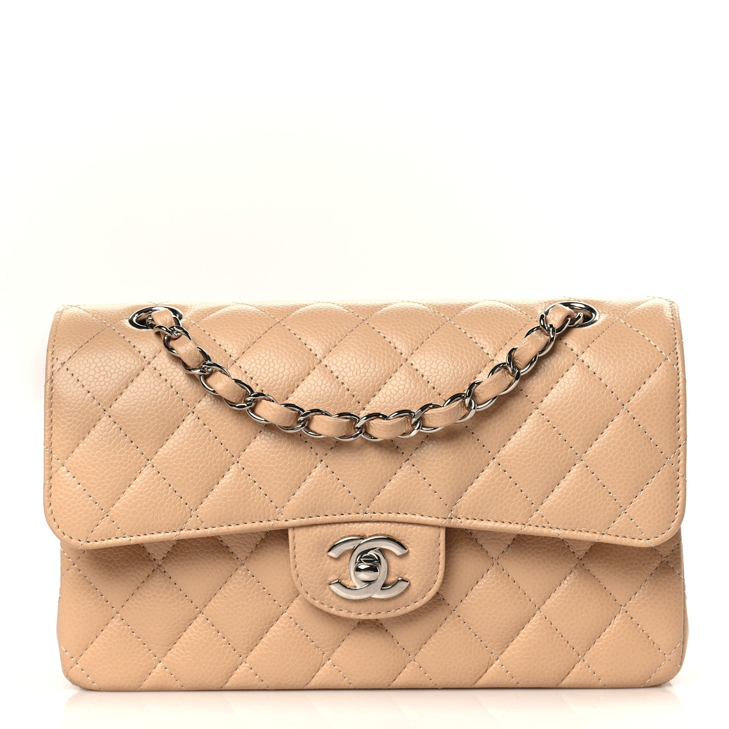 Chanel Caviar Quilted Small Double Flap Beige 1 of 10