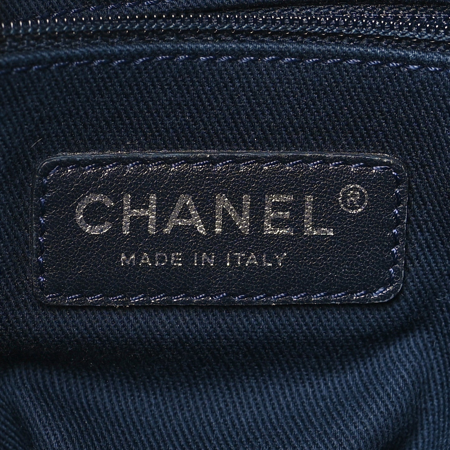 Denim Large Shopping Tote Blue