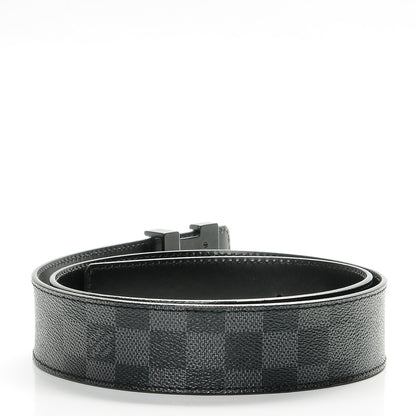 Louis Vuitton Damier Graphite LV Initiales Belt 90 36 3 of 7