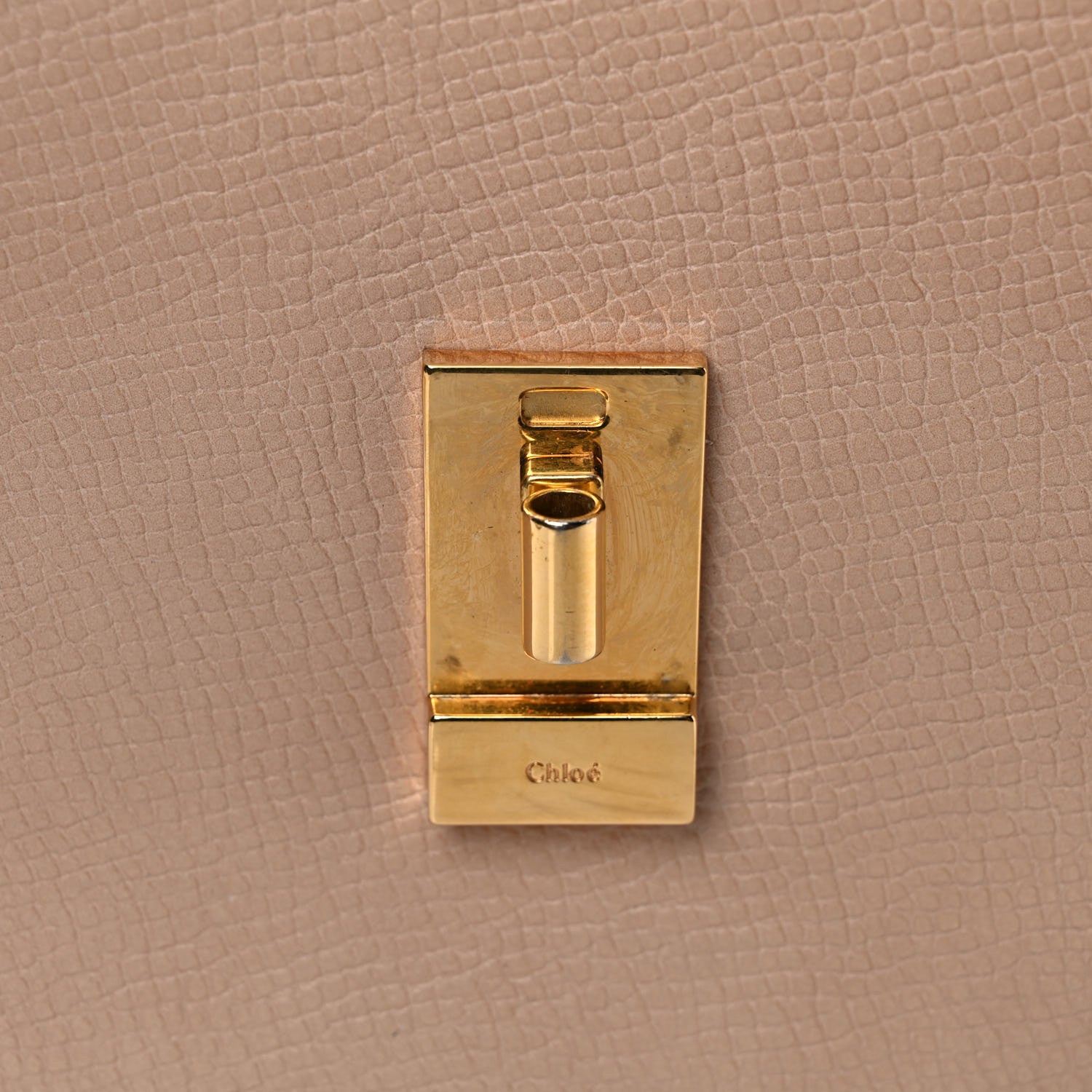 Chloe Grained Calfskin Lambskin Mini Bi-Color Drew Shoulder Bag Powder Beige Caramel 8 of 14