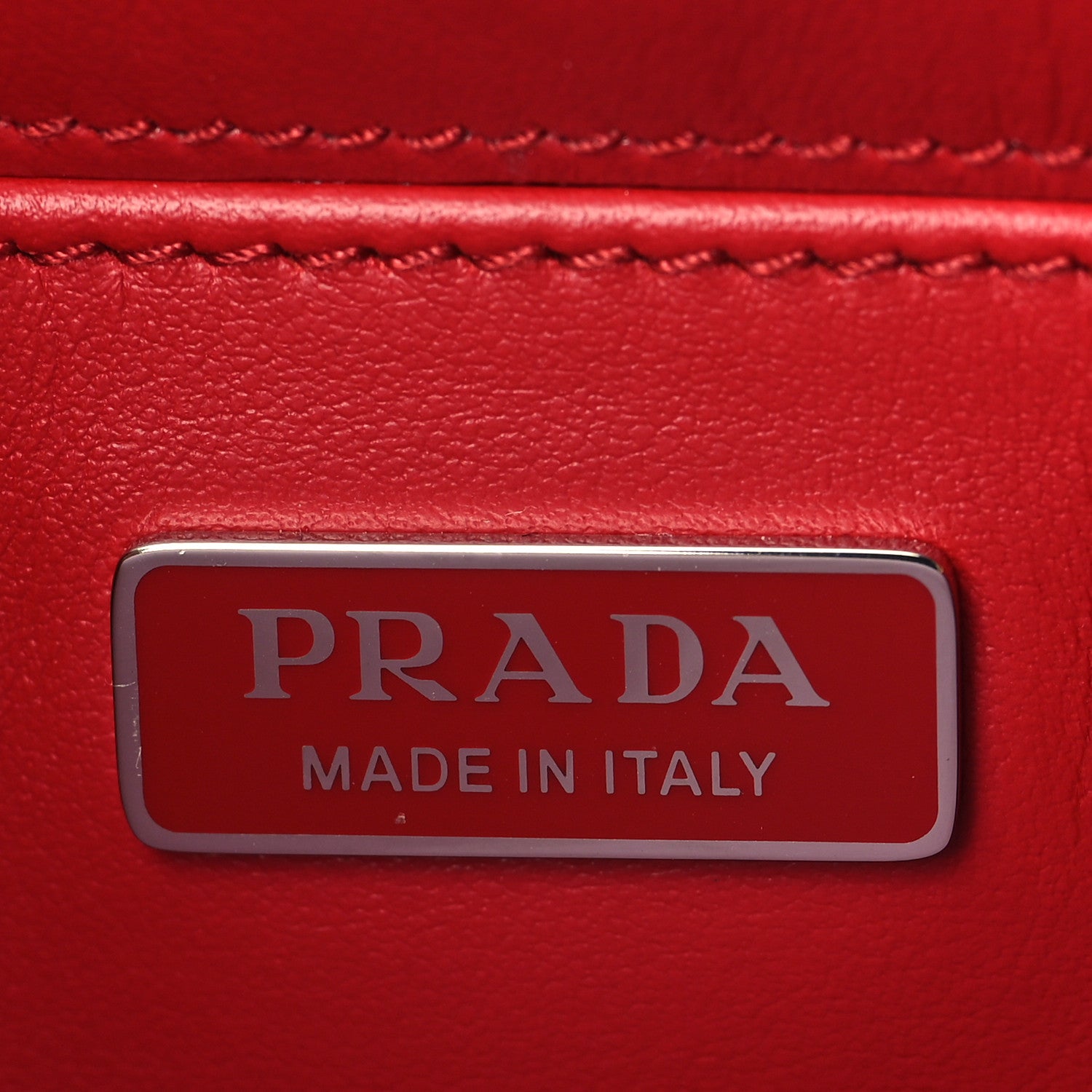 Prada Spazzolato Cleo Shoulder Bag Scarlatto Black 5 of 5