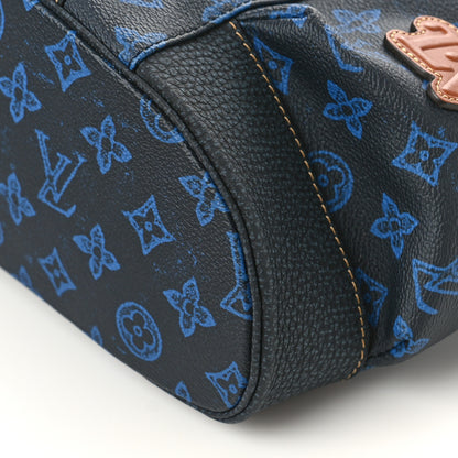 Louis Vuitton Monogram LV Record Christopher MM Backpack Blue 8 of 8