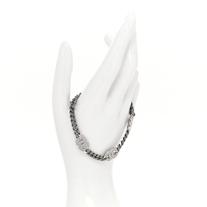 Chanel Ruthenium Crystal CC Bracelet Silver 2 of 5