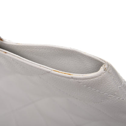 Chanel Caviar CC Wood Handle Tote White 9 of 15