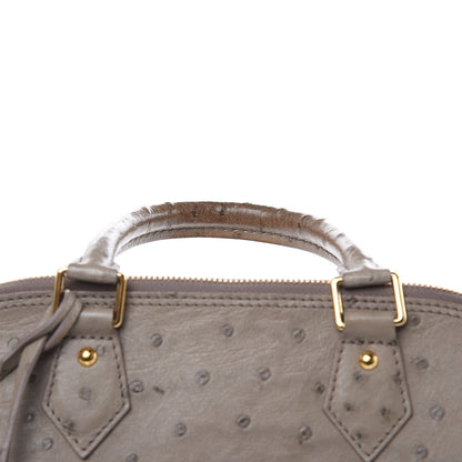Louis Vuitton Ostrich Alma PM Gris 10 of 13