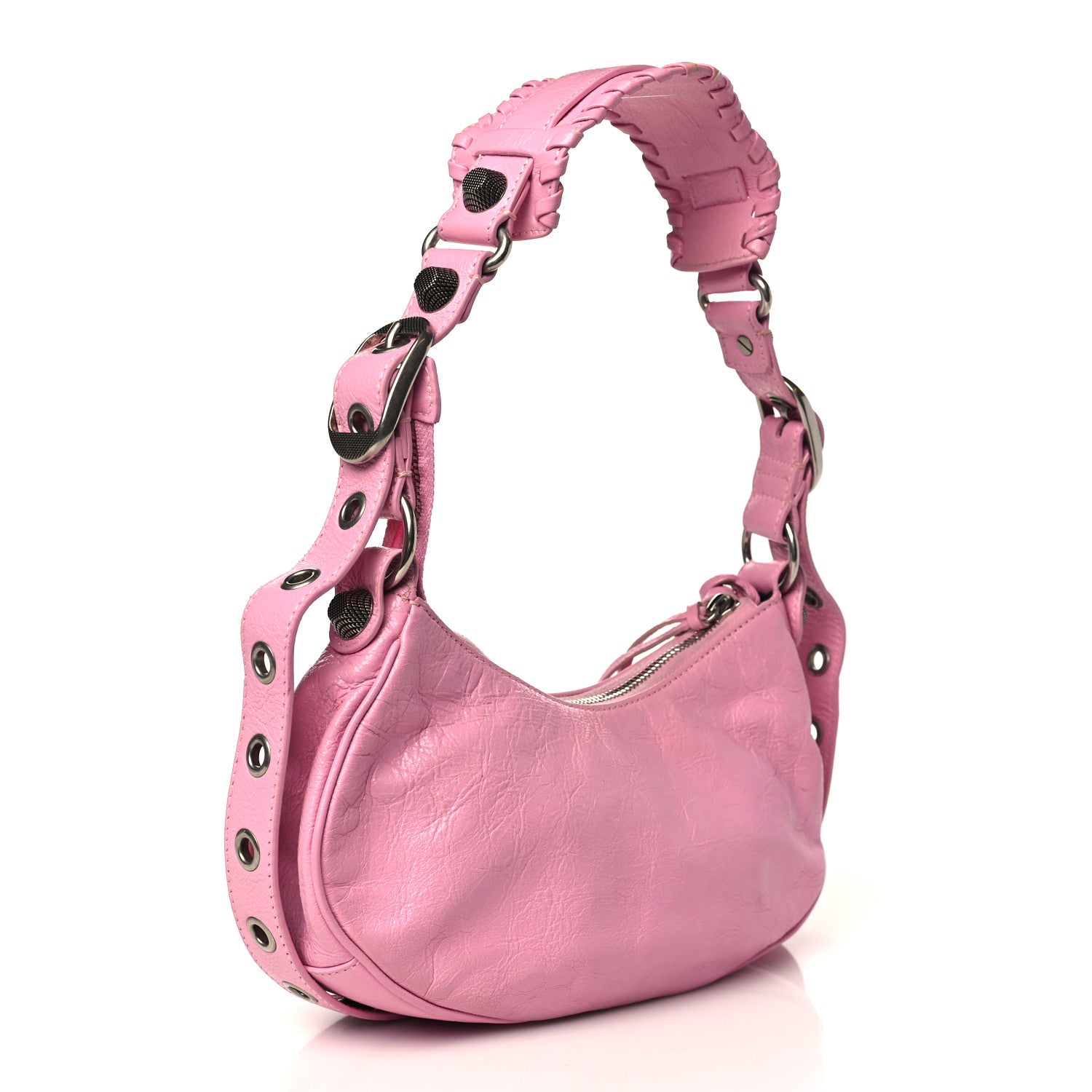 Balenciaga Agneau Arena Le Cagole Shoulder Bag XS Rose 3 of 9