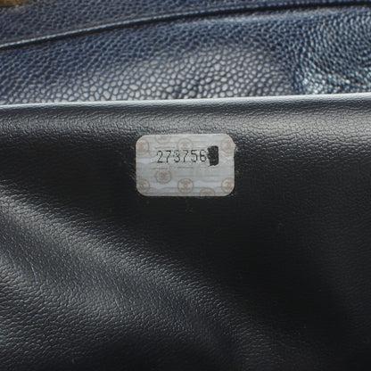 Chanel Caviar CC Shoulder Bag Navy Blue 9 of 9