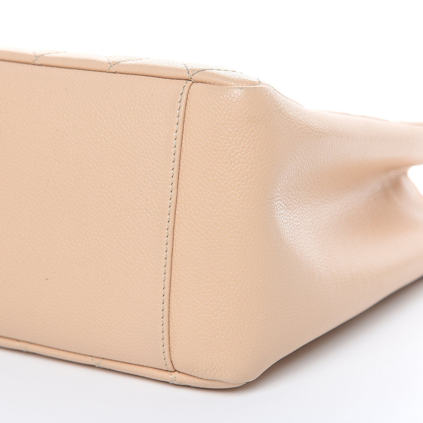 Caviar Quilted Grand Shopping Tote GST Beige Clair