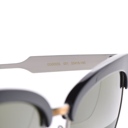 Gucci Acetate Damascato Cat Eye Sunglasses GG0055S Black Gold 6 of 6