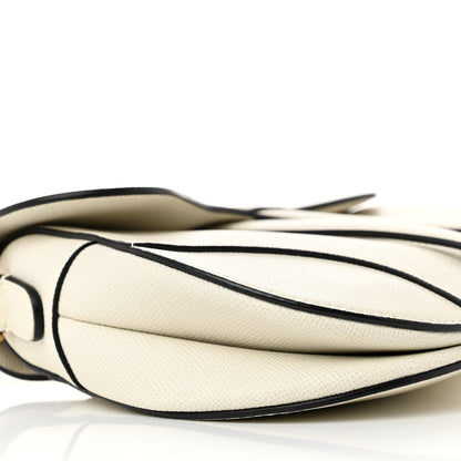 Christian Dior Grained Calfskin Saddle Bag White 9 of 15