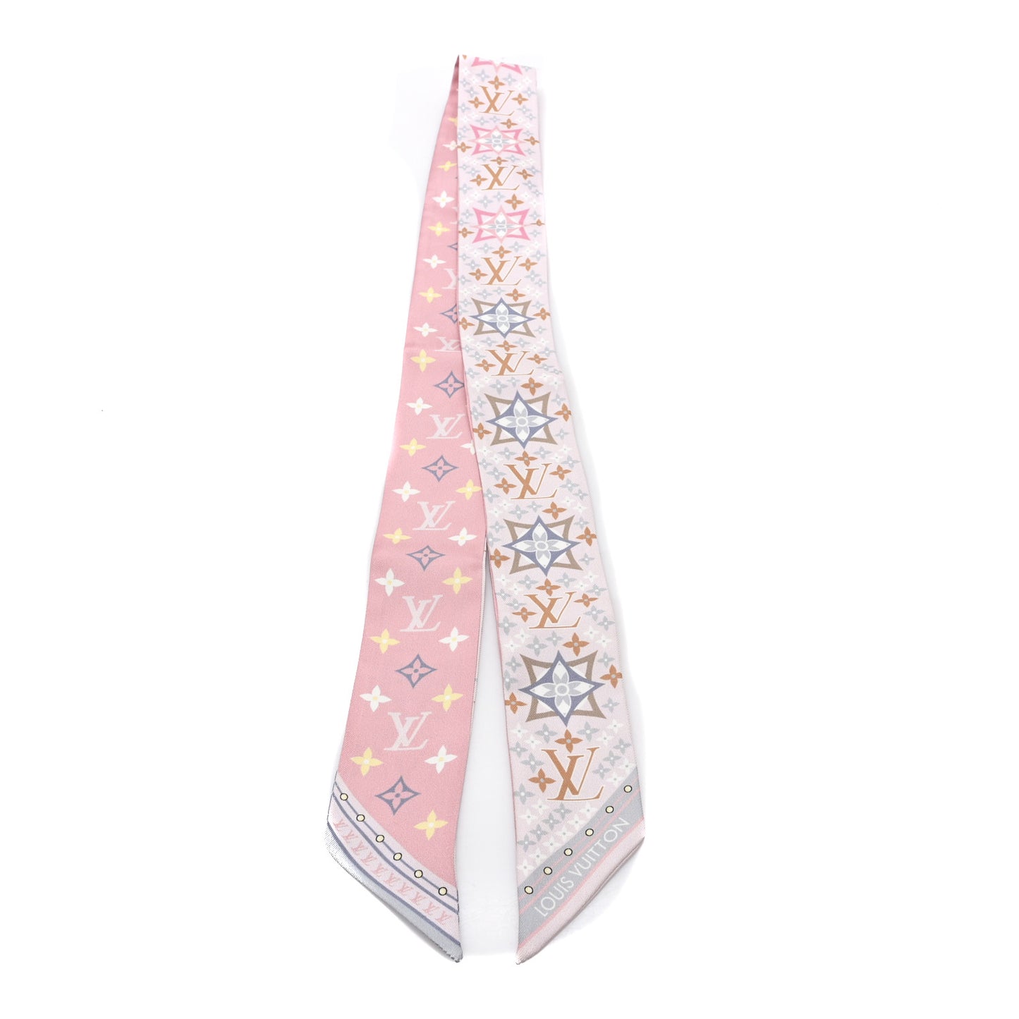 Silk Monogram Flowers Forever Bandeau Rose Clair