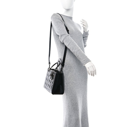 Christian Dior Ultraglossy Patent Cannage Medium Lady Dior Black 2 of 9