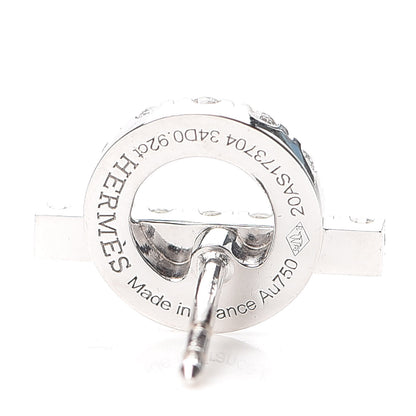 Hermes 18K White Gold Diamond Finesse Earrings 4 of 5