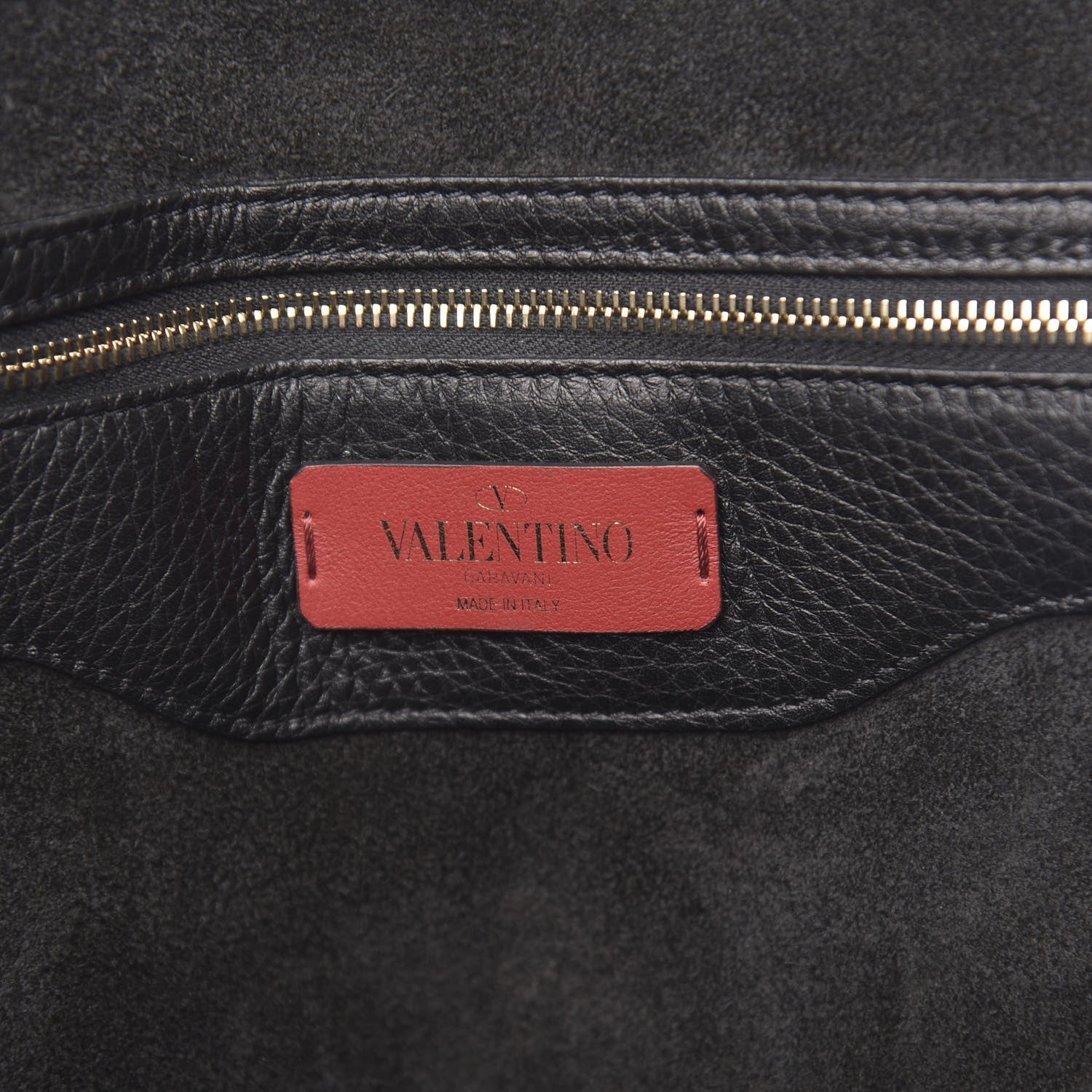 Valentino Garavani Grained Calfskin Rockstud Shoulder Tote Black 5 of 10