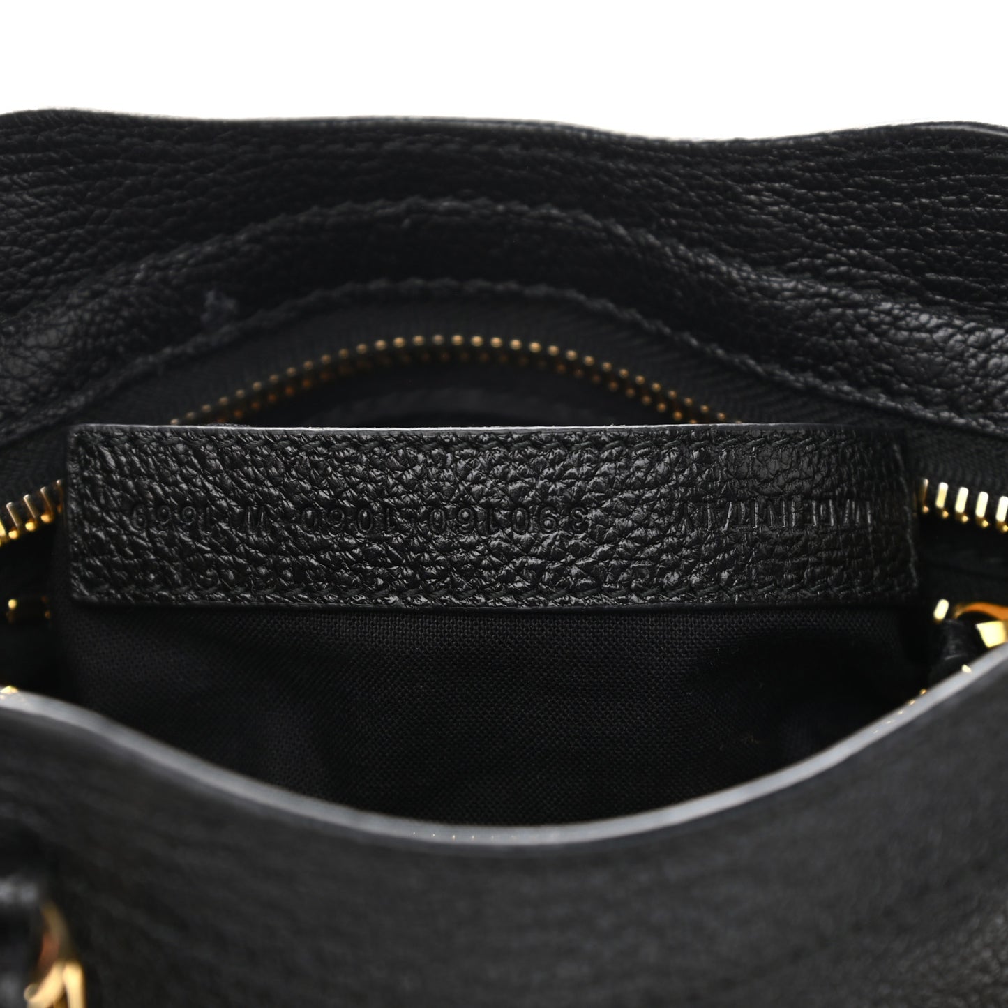 Chevre Gold Metallic Edge Hardware Mini City Black