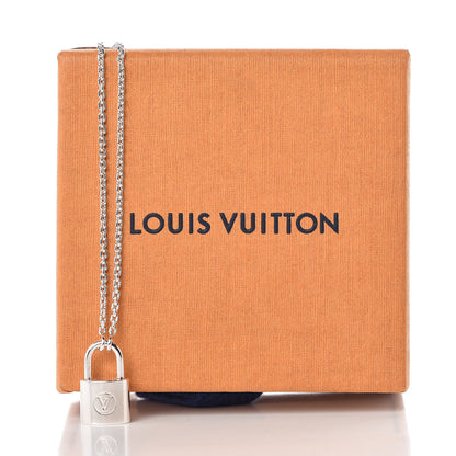 Louis Vuitton Sterling Silver Lockit Necklace 7 of 7