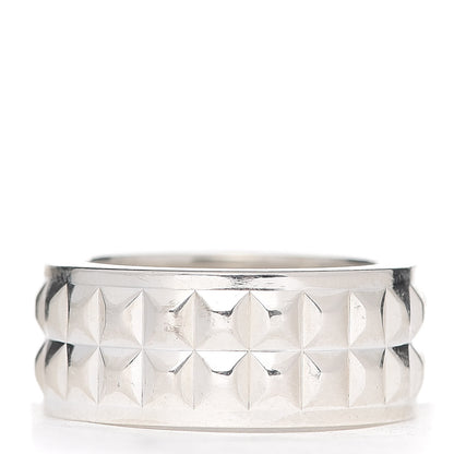 Tiffany Sterling Silver Two Row Diamond Point Band Ring 47 4 3 of 4