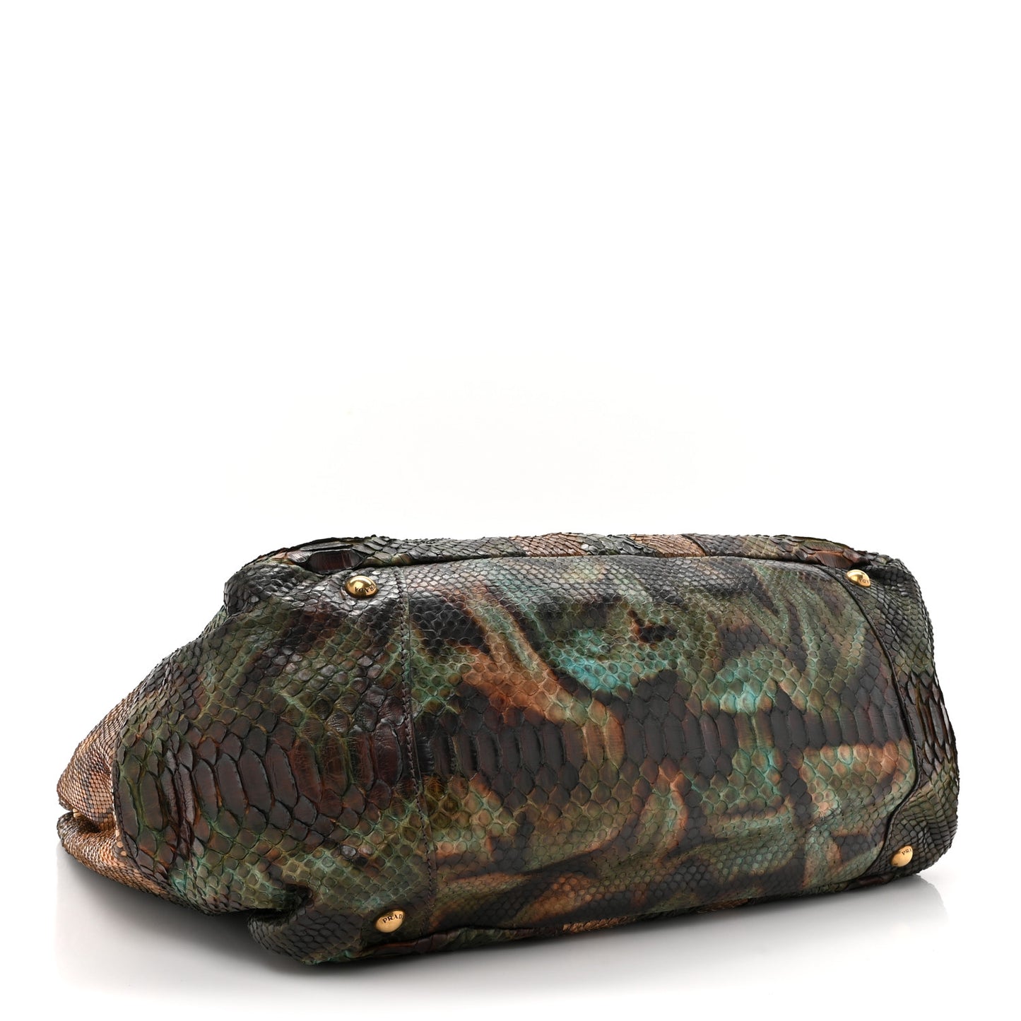 Snakeskin Front Pocket Tote Multicolor
