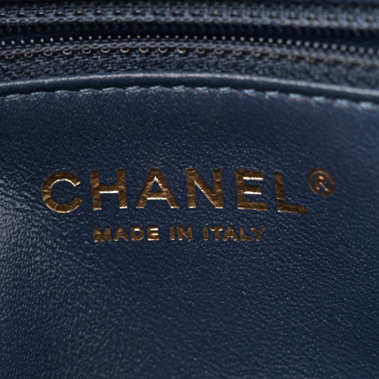 Caviar Lizard Quilted Medium Coco Handle Flap Navy
