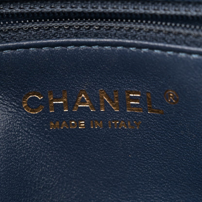 Chanel Caviar Lizard Quilted Medium Coco Handle Flap Navy 6 of 12