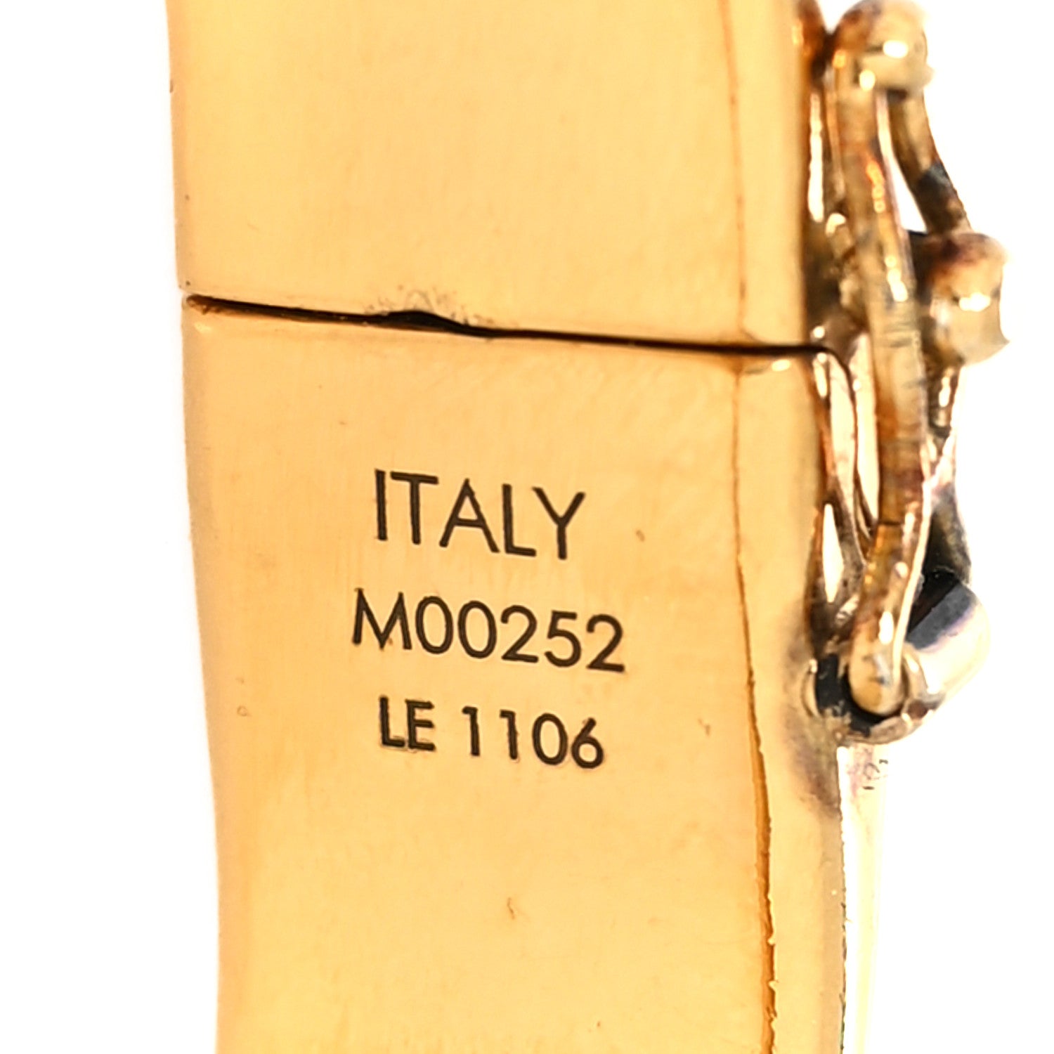 Louis Vuitton Brass Monogram Nanogram Cuff M Gold 6 of 7