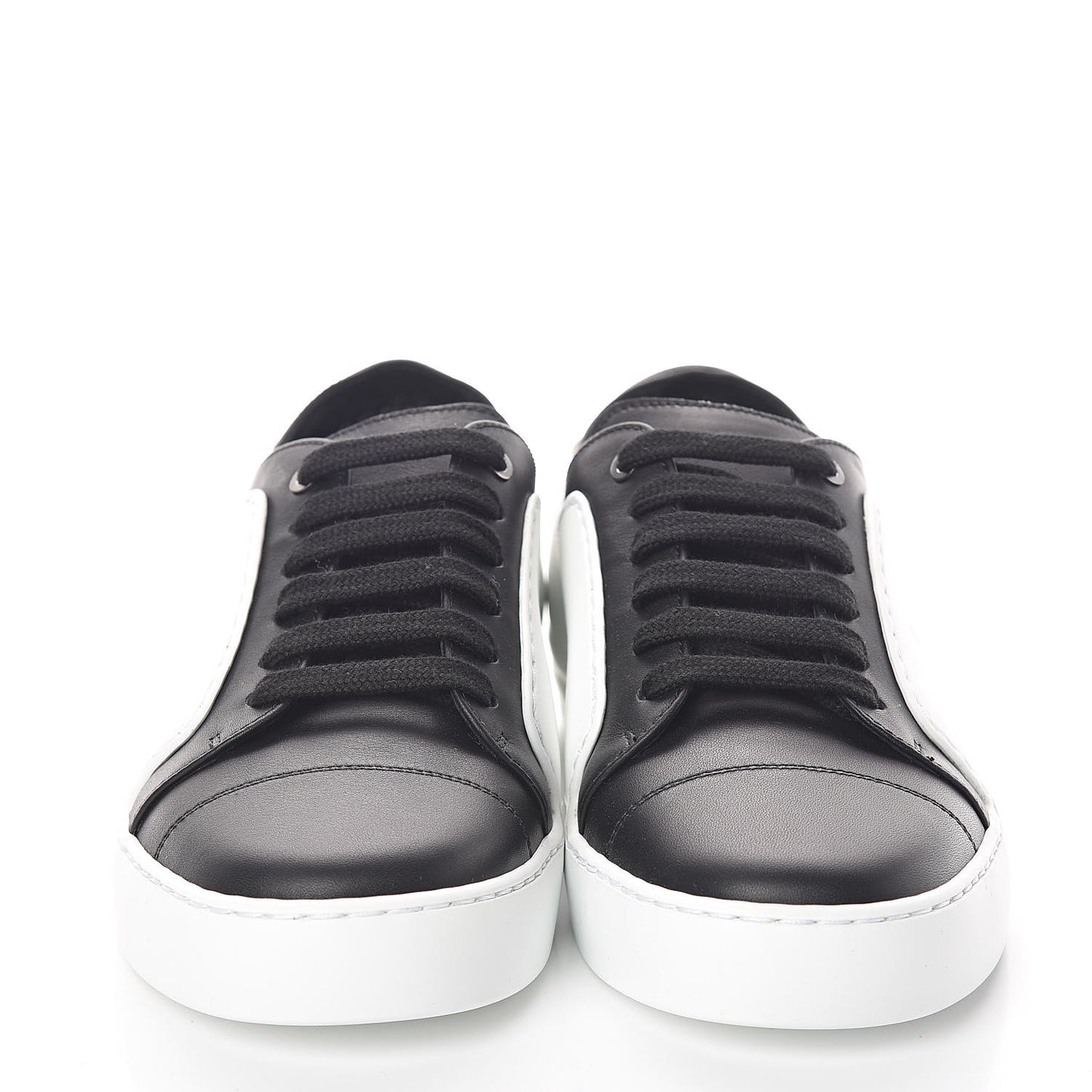 Calfskin CC Sneakers 36.5 Black White