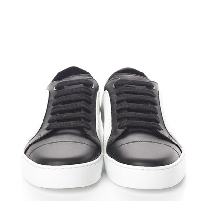 Chanel Calfskin CC Sneakers 36.5 Black White 2 of 8