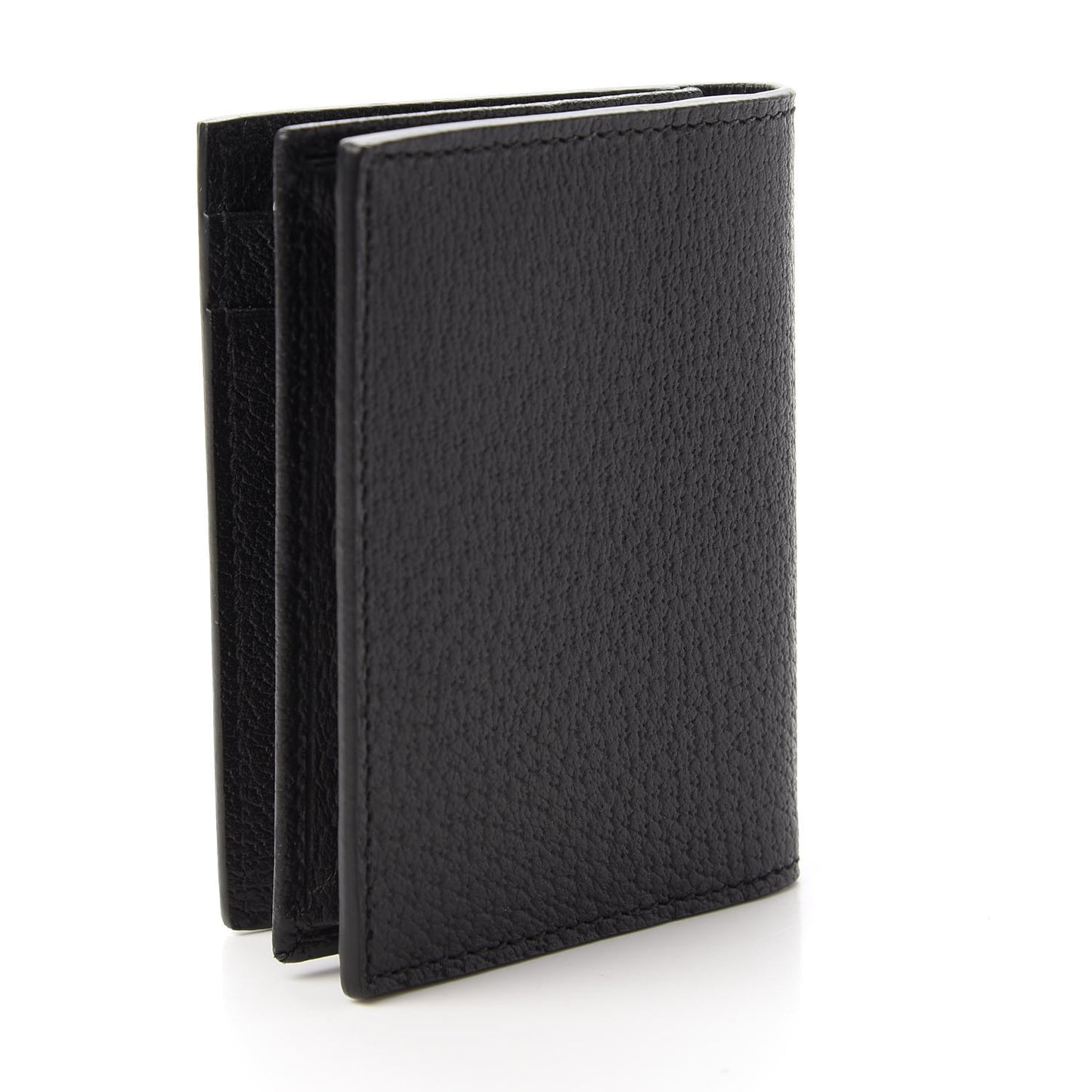 Calfskin Boar Effect GG Marmont Card Case Black