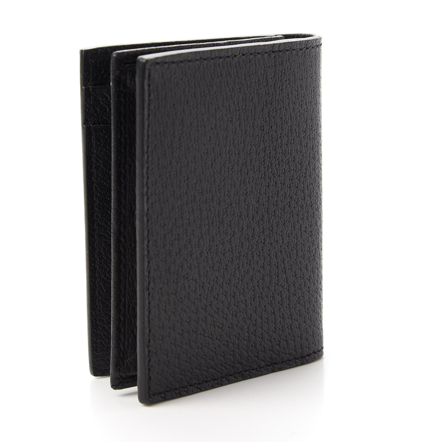 Gucci Calfskin Boar Effect GG Marmont Card Case Black 3 of 11