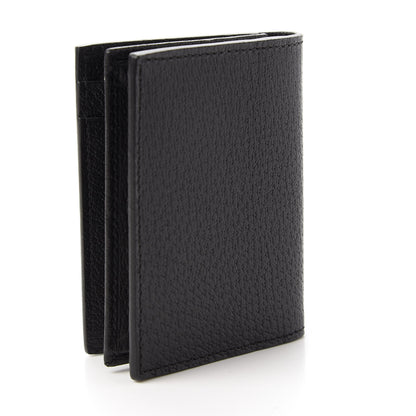 Gucci Calfskin Boar Effect GG Marmont Card Case Black 3 of 11