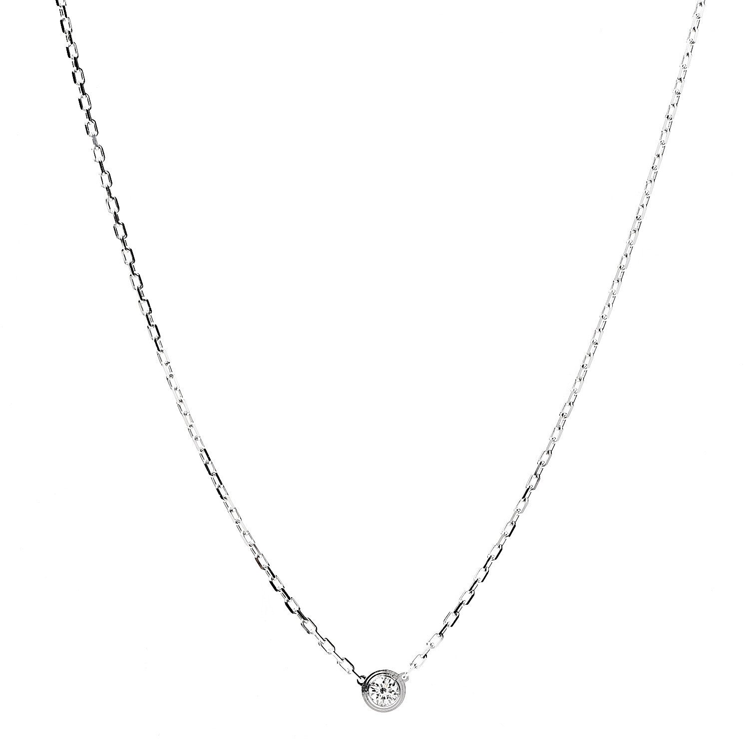 Cartier 18K White Gold Diamond SM D'Amour Pendant Necklace 1 of 5